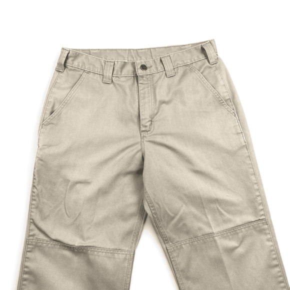Carhartt Pants Mens 33x29 Khaki Brown Beige Tan Double Knee Workwear 34x30 - Picture 3 of 12